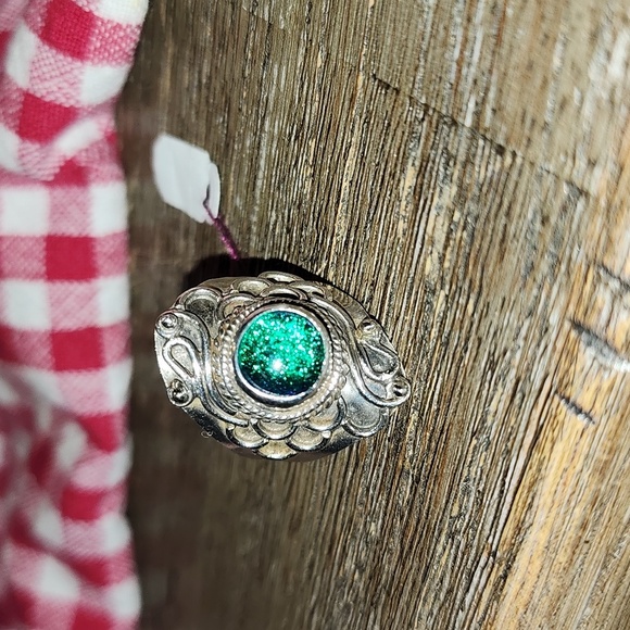 Dichroic Glass Ring - Picture 1 of 8